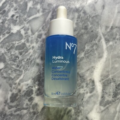 New No7 Hydra Luminous Water Concentrate Serum Skincare Hydrating Hydrator