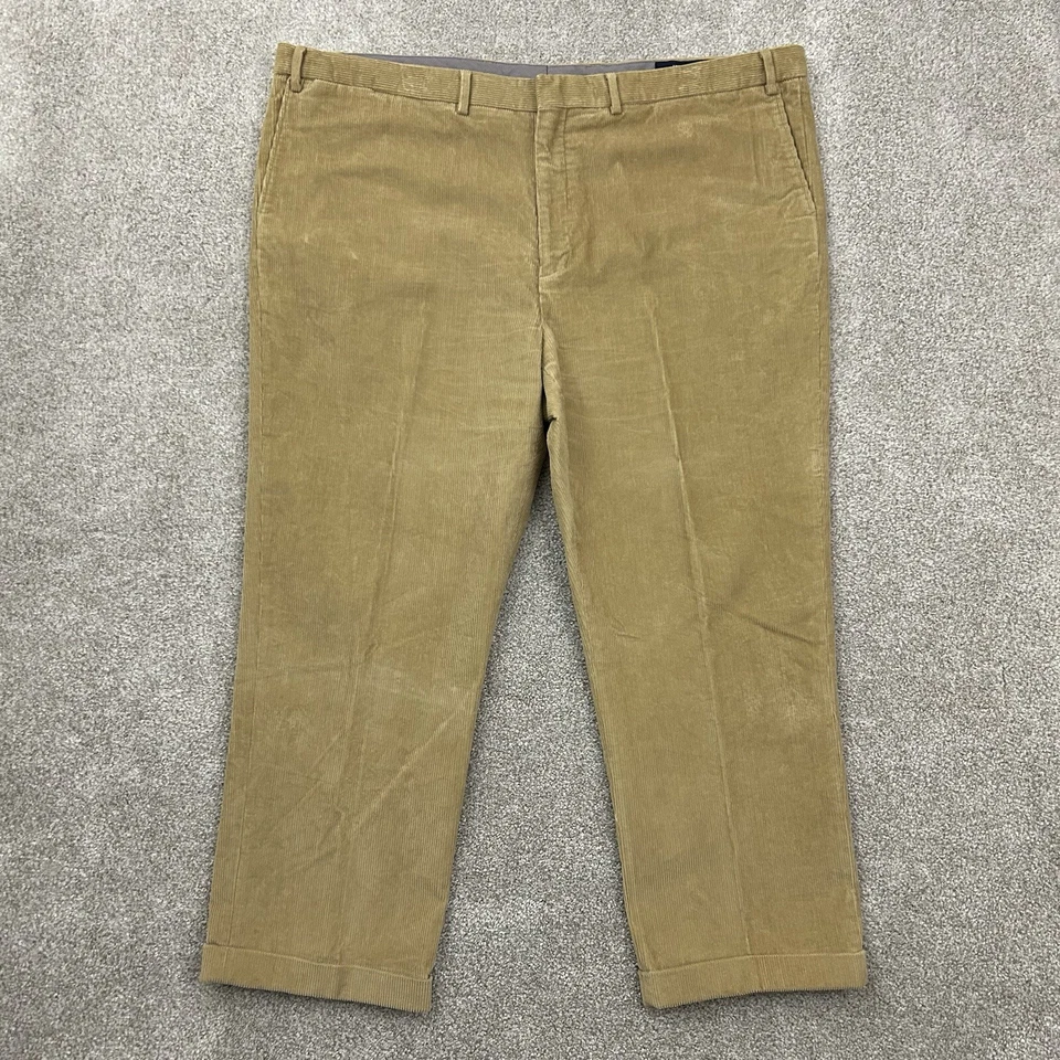2- Pantalones de pana Lands End para hombre talla 46 con puños calce a medida gruesos elásticos Foto 2 de 4