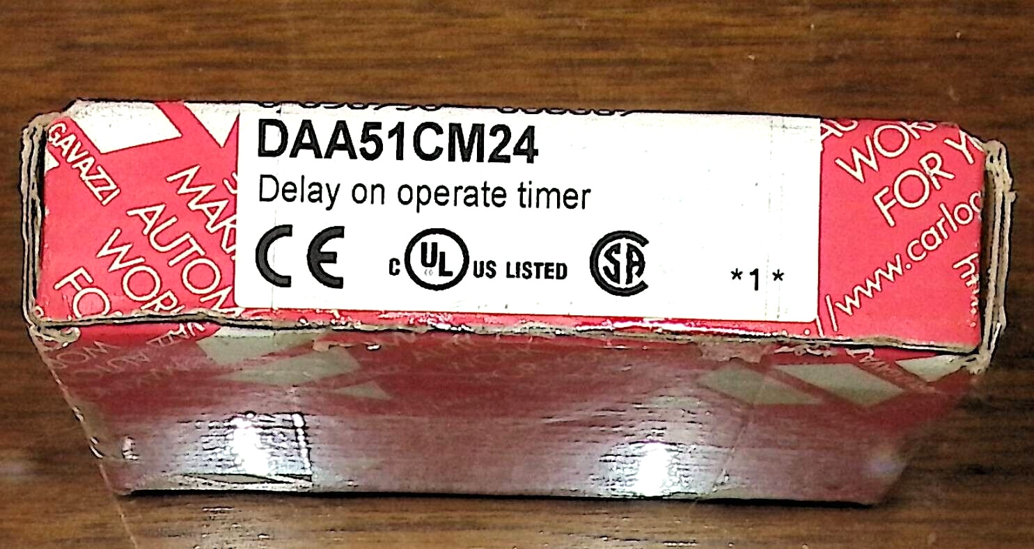 CARLO GAVAZZI DAA51CM24 DELAY ON Operate Timer TDR 250 VAC 24 VDC Time Delay