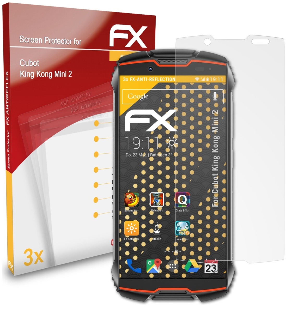AtFoliX Film Protection D'écran Compatible Avec Amazfit GTR 47mm, Ultra