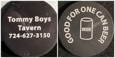 Tommy Boys Tavern Waynesburg PA good for one can beer trade token gft217