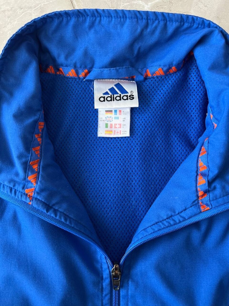ADIDAS EQUIPMENT BIG LOGO 90s BLUE ORANGE TRACK SUIT VINTAGE