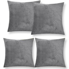 Crushed Cushion Covers or Velvet Cushions 18 x 18 Set of 2 or 4 Bed Sofa Pillows