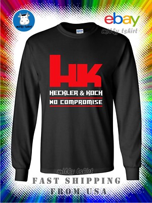 Heckler & Koch HK Guns Firearms Logo Long Sleeve Men's T-Shirt American T-Shirt