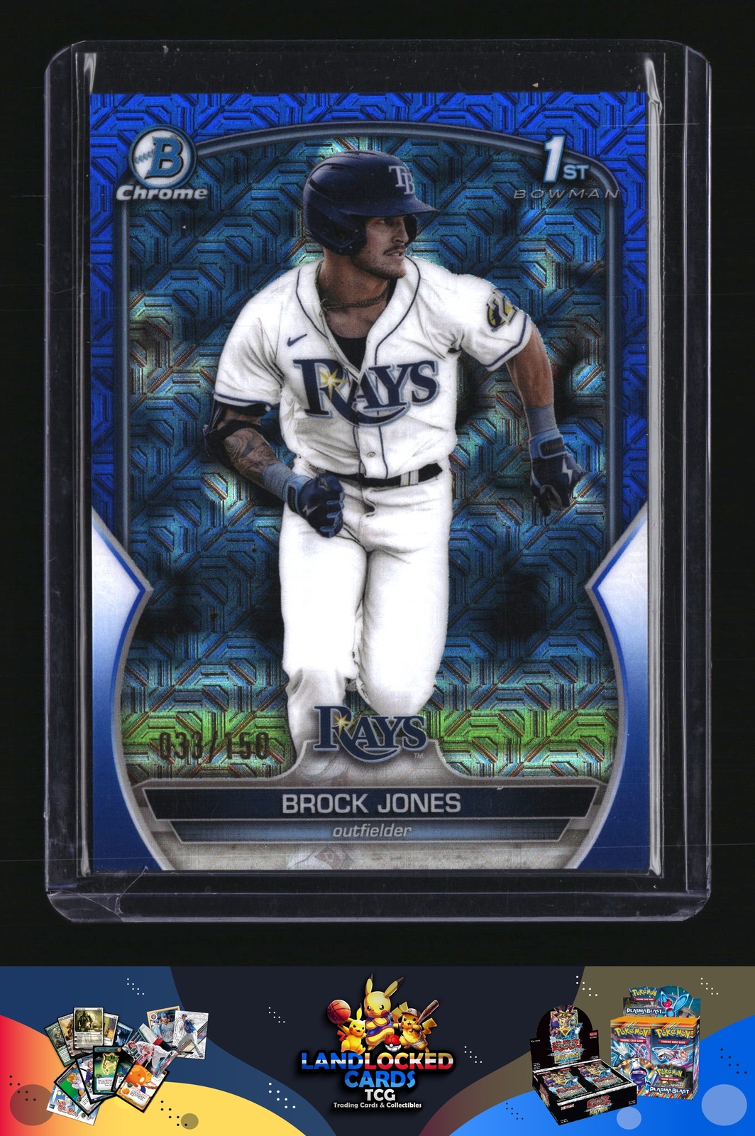 2023 Bowman 1st Edition Brock Jones Blue Mojo /150