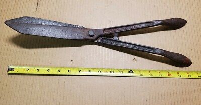 Vintage James Forge Hedge Shears 9'' Blade 11'' Handle tool collectable