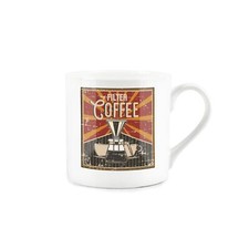 Retro Filter Coffee Mug - 1950s Diner Style - Bone China Mug Gift/Present