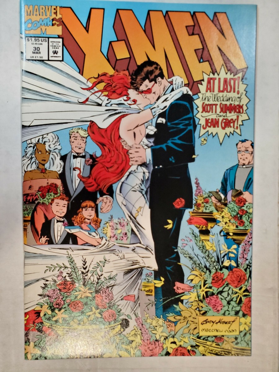 X-Men #30, Jim Lee art, Wedding of Scott Summers and Jean Grey, NM