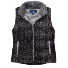 Southern Shirt Dark Heathered Gray Sherpa  Women Vest Size S