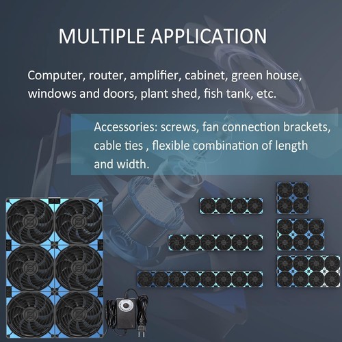 Silent Long-Lasting 720mm Cooling Fans with Dual Ball Bearing & Speed Controller - Afbeelding 7 van 8