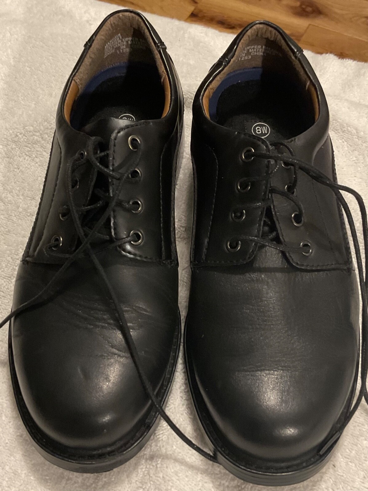 SAOLA GEORGE Comfort Start MARCUS 2 scarpe eleganti Oxford nere stringate da uomo taglia 8W