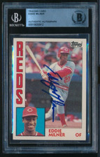 1984 Topps #34 Eddie Milner signed auto autograph BAS BECKETT deceased blue shar