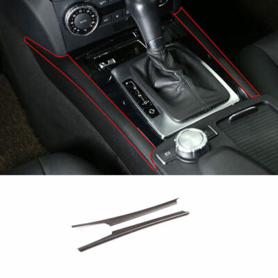 Oak Wood Grain Interior Gear Shift Both Side Strip Trim For Benz C-Class 2008-14