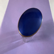 Antique Guilloche Enamel Glass Vanity Trinket...