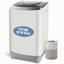 Portable Full-automatic Washing Machine 17.8 lb Compact Washer Shock Absorption