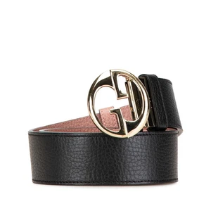 Ceinture réversible Gucci imbriquée taille 7530 cuir noir rose femme sortie GUCCI