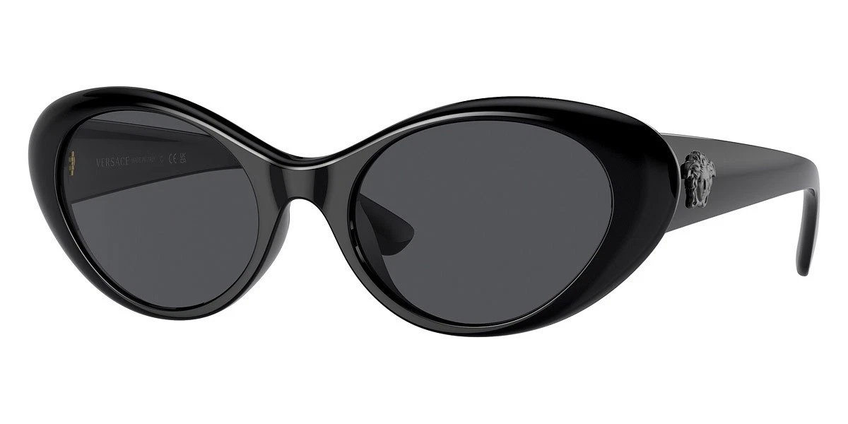 Versace Black Oval Sunglasses for Women for sale | eBay