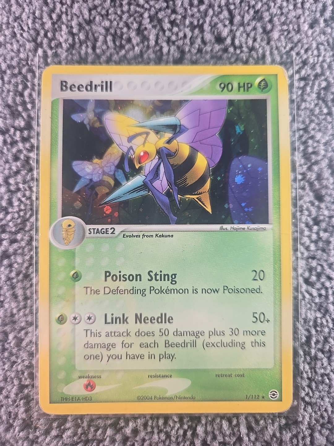 Pokémon TCG Beedrill EX FireRed & LeafGreen Holo Rare Card 1/112
