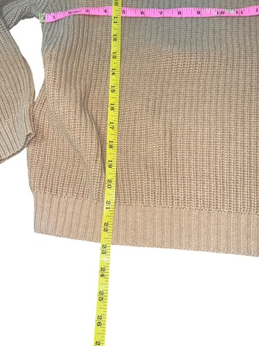 BY DESIGN Women's Size Medium Camel Tan Cowlneck Pullover Sweater - Picture 7 of 10