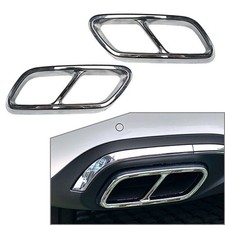 Chrom ABS Auspuffblende Auspuff Abdeckung für Mercedes Benz C-Klasse W206