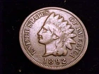 1892 Indian Head Cent, Very Good grade.