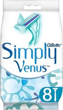 Gillette Simply Venus twin blade Women's Disposable Razors (8 Razors)