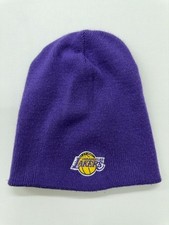 Lila Unisex Strick Basketball Beanie mit gest...