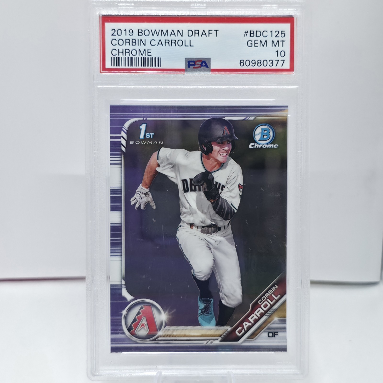 2019 Bowman Draft - PSA 10 Corbin Carroll #BDC-125 Chrome (RC) DIAMONDBACKS