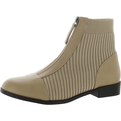 Journee Collection Womens Bexlie Tan Knit Ankle Boots 9.5 Medium (B,M) BHFO 4797