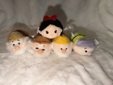 Disney Snow White  The Seven Dwarfs Tsum Tsum 3.5" Mini Plush Lot Of 5