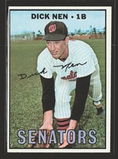 1967 Topps #403 Dick Nen Washington Senators ** OFF CENTER **