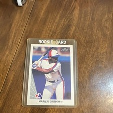 Leaf 1990 Rookie Marquis Grissom Montreal Expos #107 Baseball Card. rookie card picture