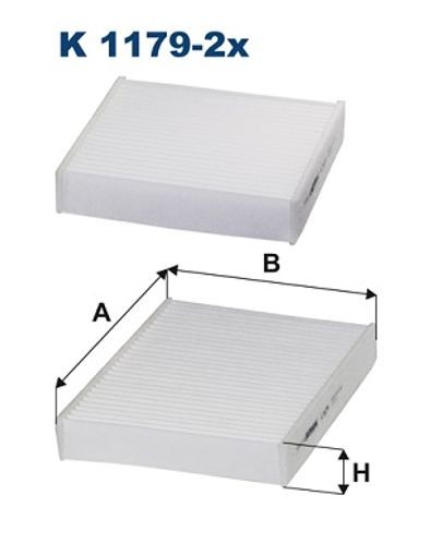 Fits FILTRON K 1179-2X FILTER, INTERIOR AIR