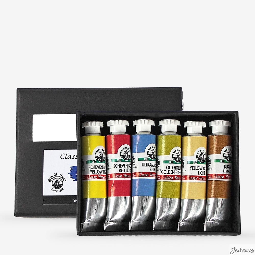 Old Holland Watercolour Paint Set Tubes 6 x 6ml For Artists