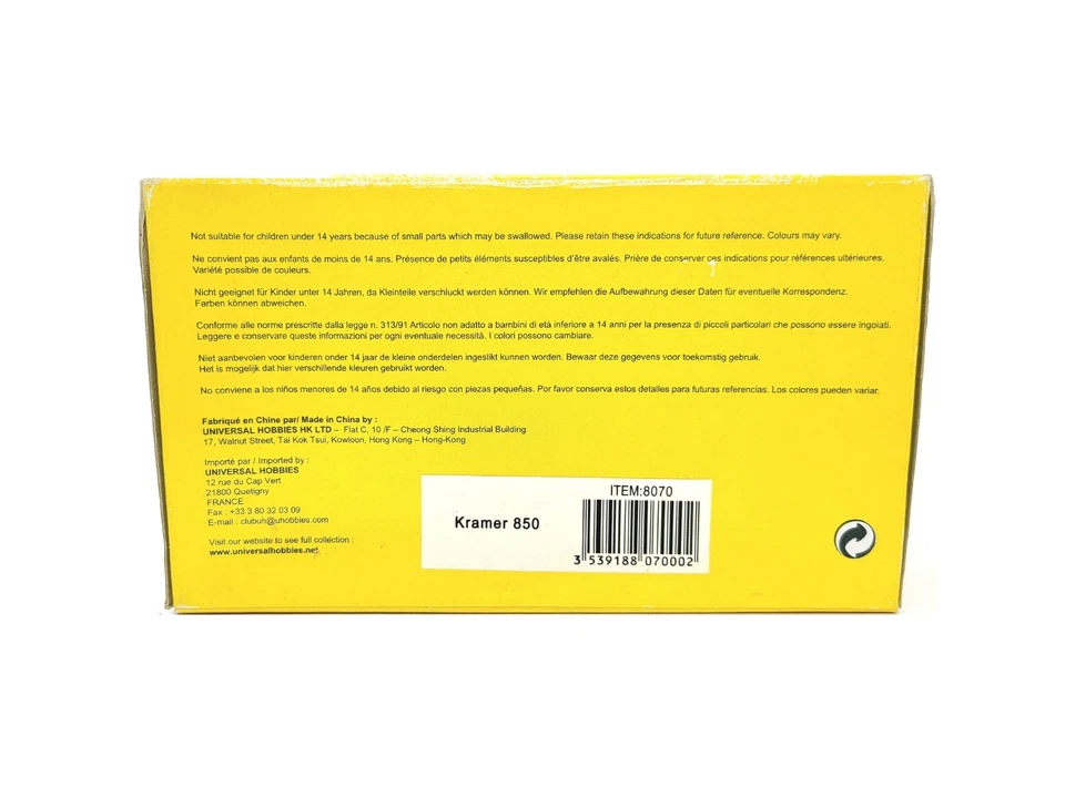 Kramer Allrad 850 Wheel Loader - Universal Hobbies 1:50 Scale Model #UH8070 - Image 3 of 3