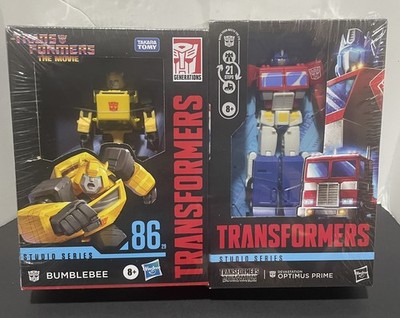 Transformers Studio Series 86 &Devastation Figure Lot Bumblebee & Optimus Prime