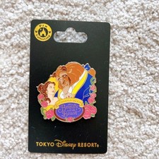 Disney Pin Badge Beauty and the Beast Belle Rose 2