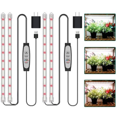 2-Bar Grow Light Strips for Indoor Plants, 16'' Full Spectrum Plant Lights, 65...