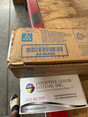 ORIGINAL KONICA MINOLTA TN321C CYAN TONER (A33K430)