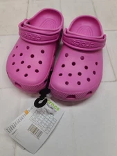 Crocs Coast Clog K Little Girl's Party Pink Sandals 204094-6U9 Size J1