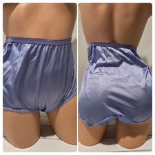 Shadowline VTG Style Brief Panty Shiny Nylon Full Cut 10/3XL Hybrid Purple 17642