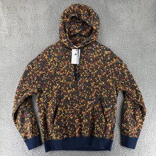 Nike Hoodie Sweatshirt Club Fleece "Floral" Pullover FQ6148-410 Men's Size M