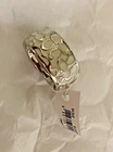 NWT Coach Miranda Enamel Ring - White Sliver / Size 6 / 94346