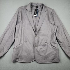 Kenneth Cole Blazer Jacket Mens XL Gray Stretch Knit 2 Button Lightweight NWT