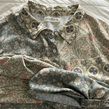 Natural Life Lola Tie Sage Bloom Top Sz M Boho Cottagecore Gypsy Free Spirit