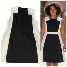 Calvin Klein Dress Womens Size 22W Black Cream Work Office Church Date Elegant