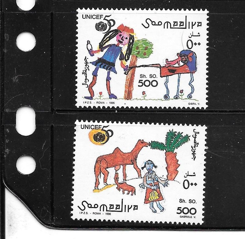 SOMALIA 1996 UNICEF 50 TH ANNIV MNH XF OLD COMMEMORAIVE TOPICAL STAMP SET