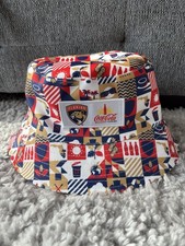 Coca-Cola Florida Panthers Bucket Hat Red Blue Gold White Multicolor Soda Theme