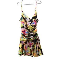 Urban Outfitters Silence+Noise Mesh Cami Dress Womens M Ruched Colorful Rave