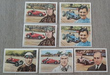 Auto Racing Carte CHOCOLAT JACQUES 1966 Automobile Nuvolari Fangio Ascari Farina